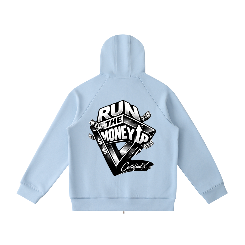 Heavyweight Raglan Sleeve Zip Hoodie