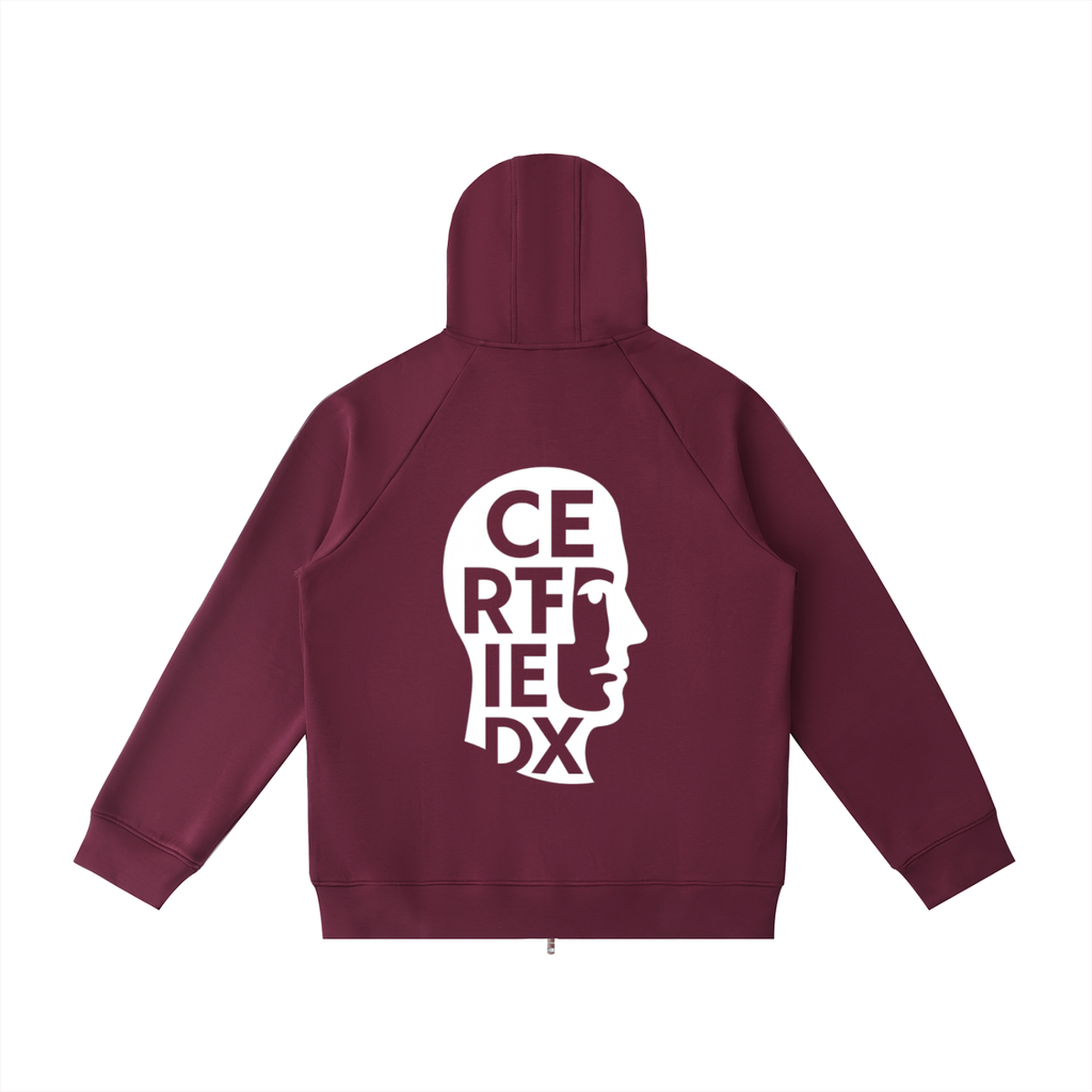 Heavyweight Raglan Sleeve Zip Hoodie