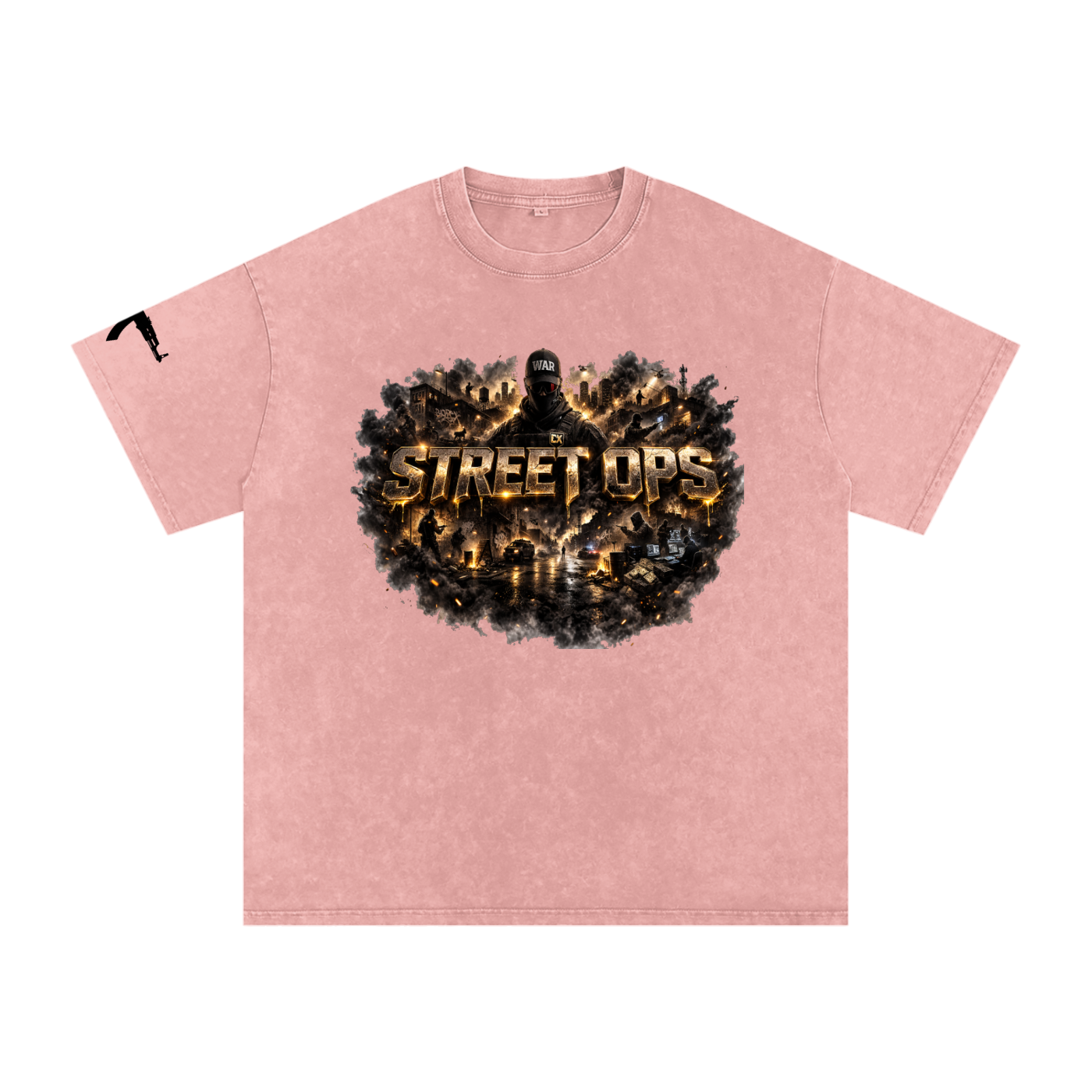 Snow Washed Oversized Cotton T-Shirt