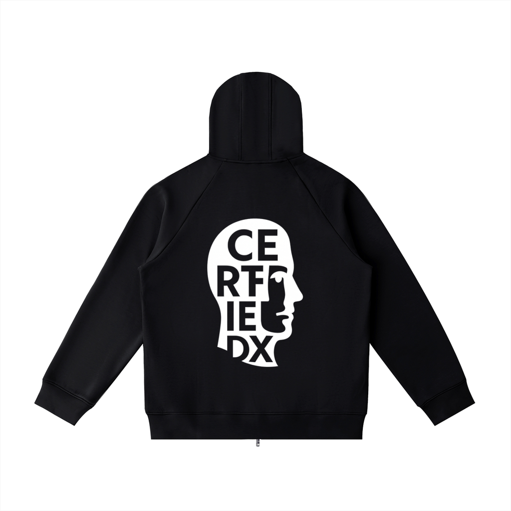Heavyweight Raglan Sleeve Zip Hoodie