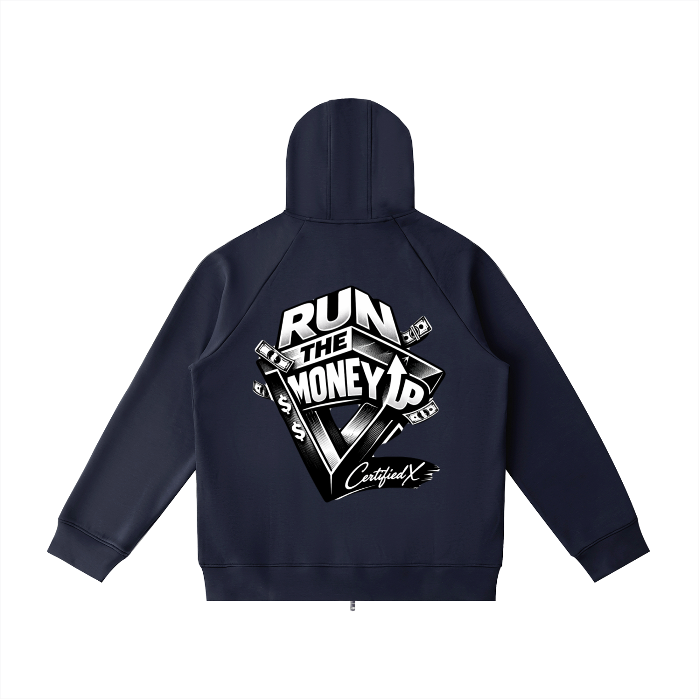 Heavyweight Raglan Sleeve Zip Hoodie
